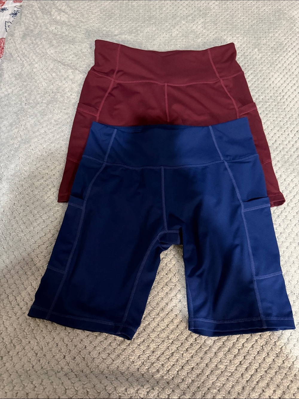 Baleaf Women's Bike Shorts Pair - Navy & Wine